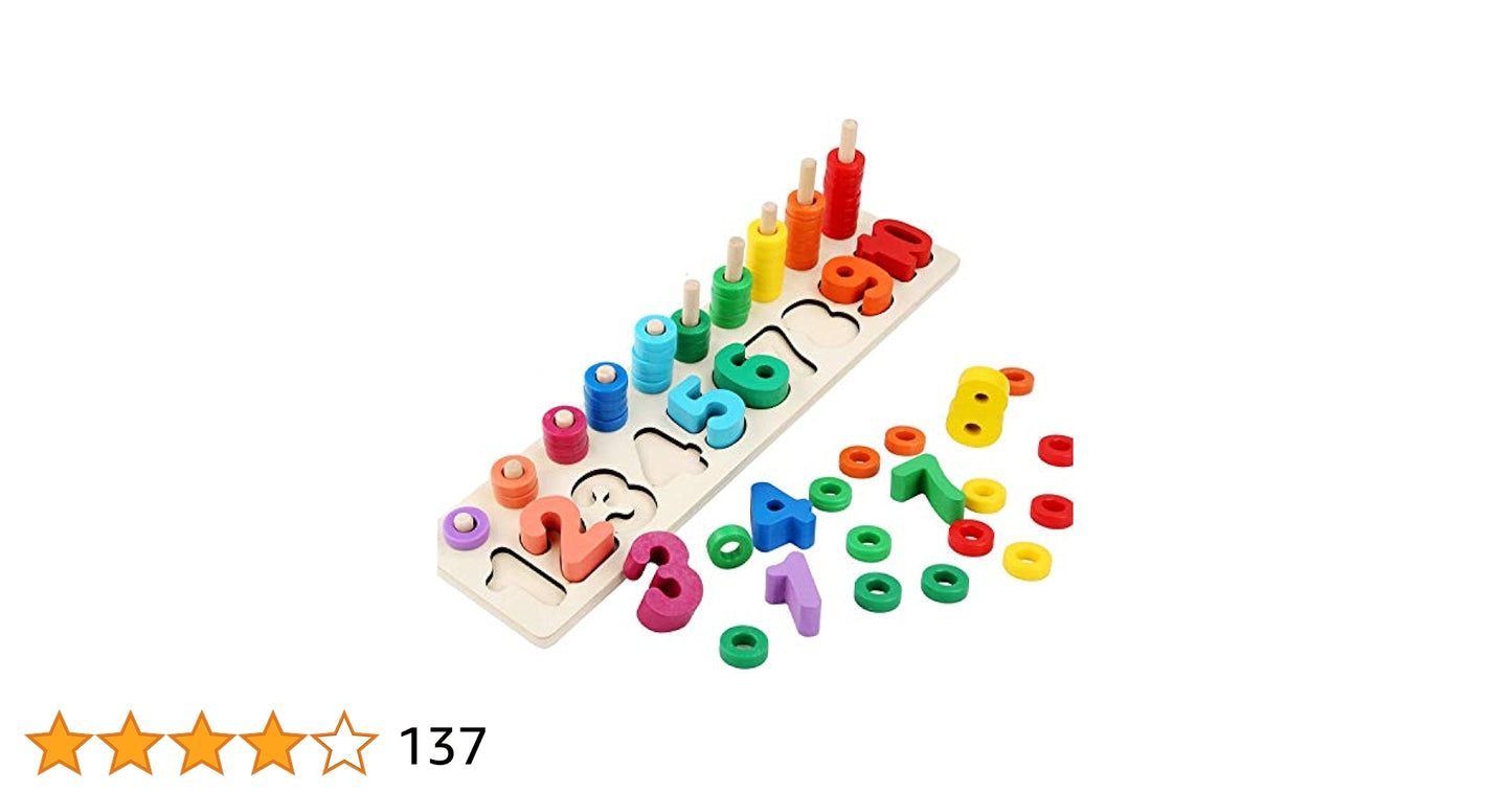 Wooden Educational Mathematical Digital Logarithmic Board