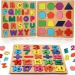 3D Alphabets Counting And Square Puzzle Plate (1 Piece)