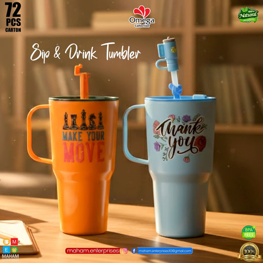 Sip & Drink Double Option Kids Tumbler Cup – Non Thermic BPA Free