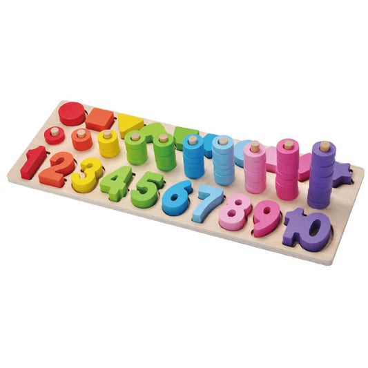 Wooden Educational Mathematical Digital Logarithmic Board
