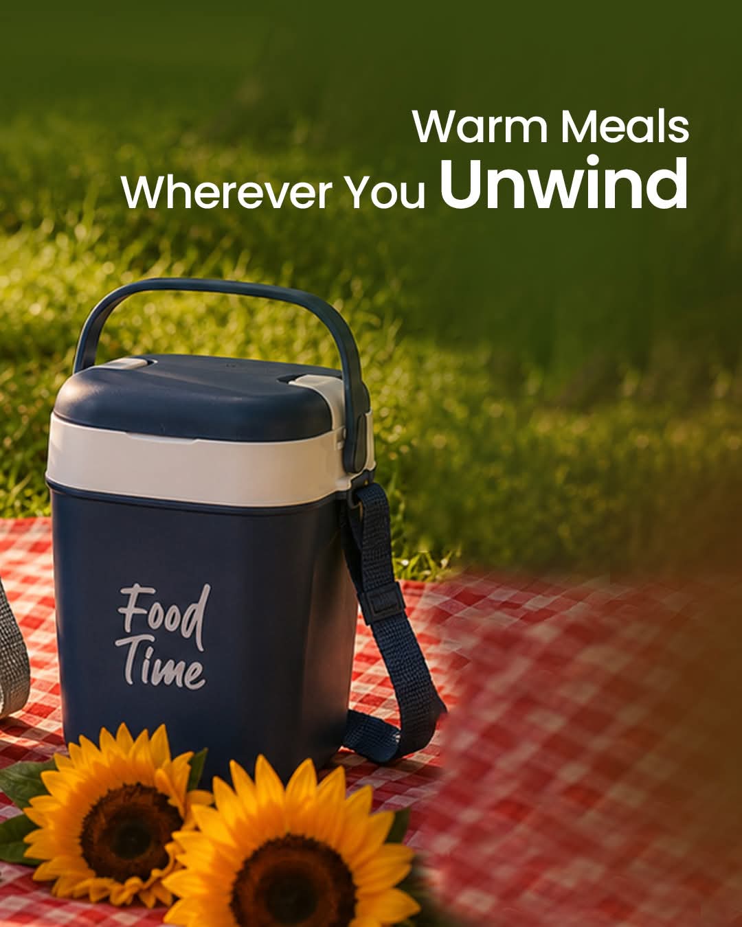 Orient Food Time Lunch Carrier with 2 Stainless Steel Bowls & 1 Plastic Bowl | Insulated Lunch Box with Handle & Shoulder Strap | BPA-Free Food Storage Container