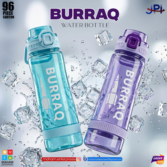 Burraq Water Bottle 750ml | BPA-Free Leak-Proof Bottle with Secure Lock Lid