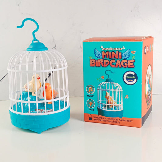 Mini Birdcage Toy - Talking Birds With & Lights