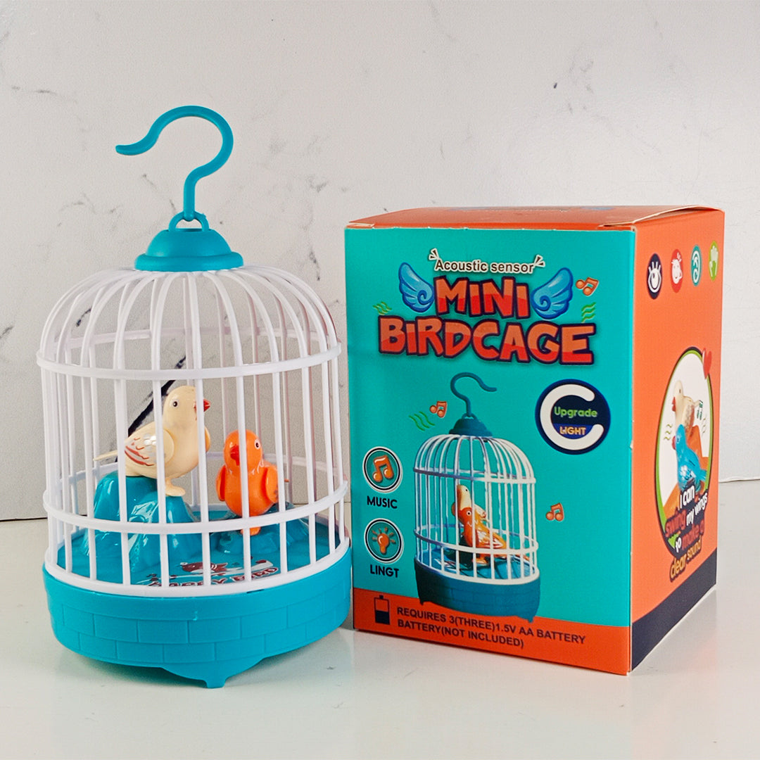 Mini Birdcage Toy - Talking Birds With & Lights
