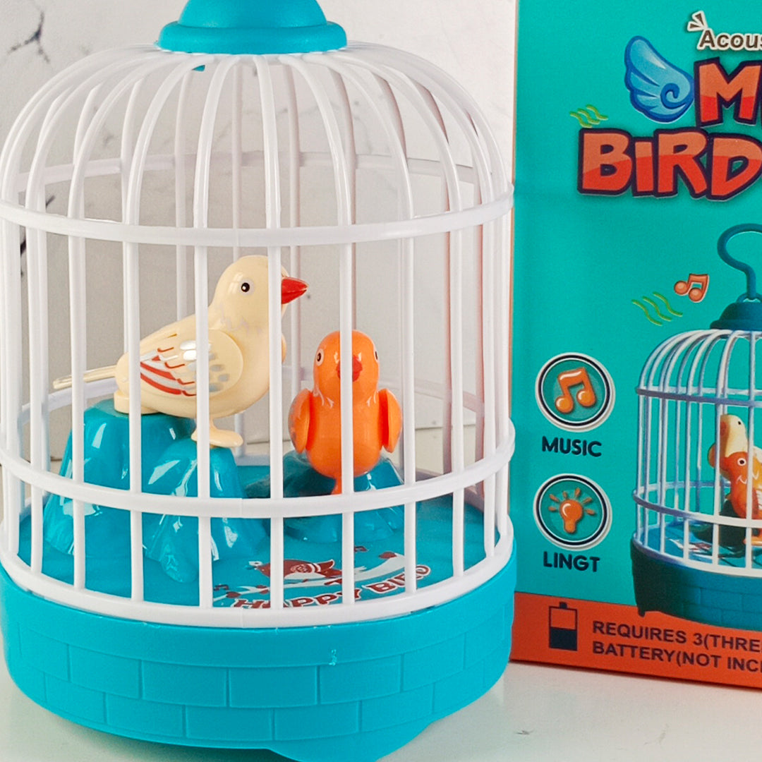 Mini Birdcage Toy - Talking Birds With & Lights