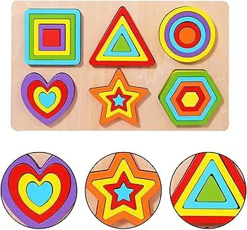 3D Shape Stencils Kids Learning Education Toys