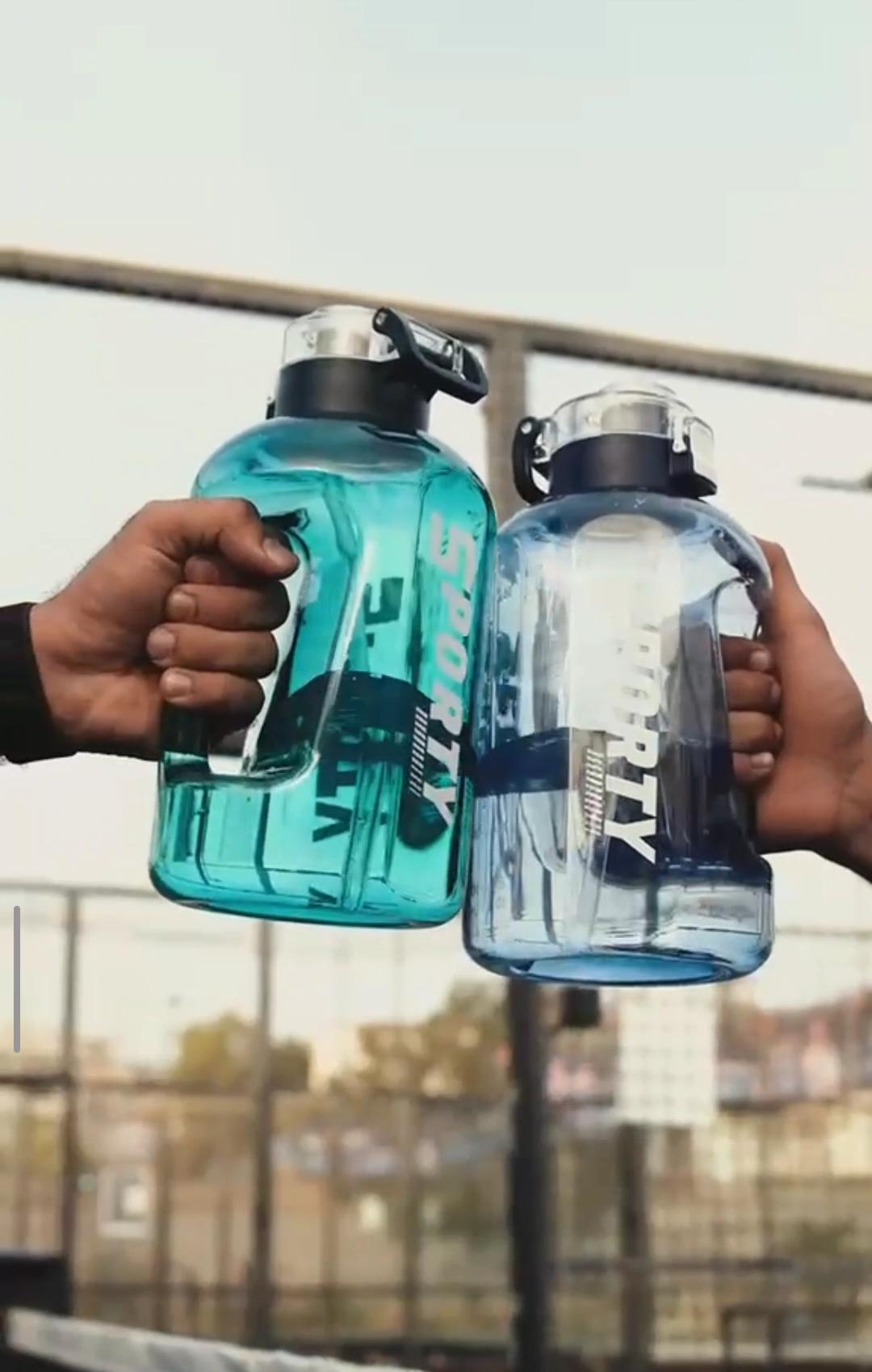 Sports Water Bottle with Straw | Leak Proof Gym Bottle – 1 Litre / 1.5 Litre / 2 Litre