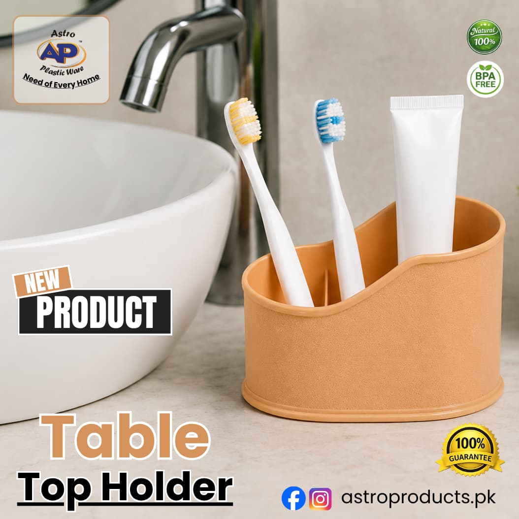Table Top Holder – Multi-Compartment Desk Organizer for Pens, Remotes & Office Supplies