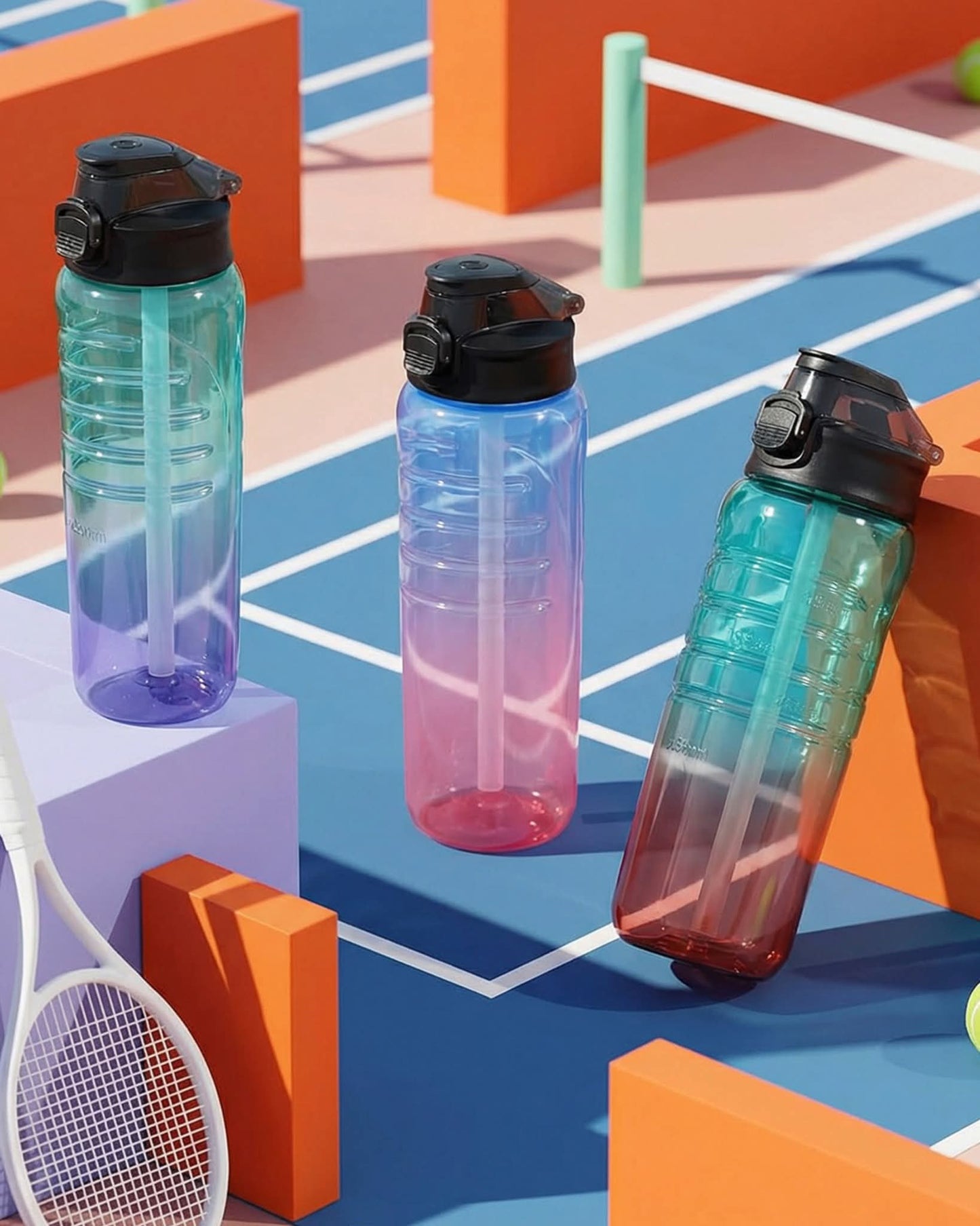 Fusion Sports Bottle 700ml | Leakproof Water Bottle with Straw