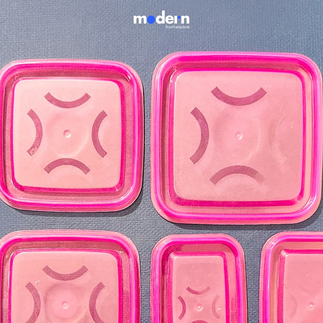 Modern Homeware Thumb Lock Food Storage Containers – Set of 7 | Airtight Kitchen Organizer