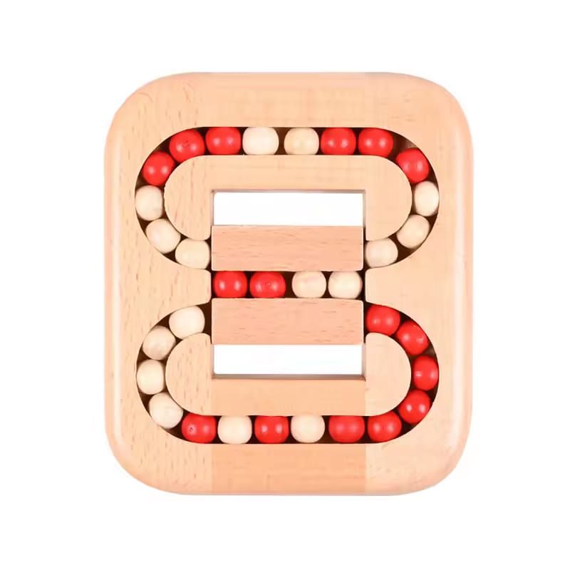 Magic Bean Cube Rotating Puzzle Wooden Brain Teaser Games stress Relief Gifts for Kids Adults