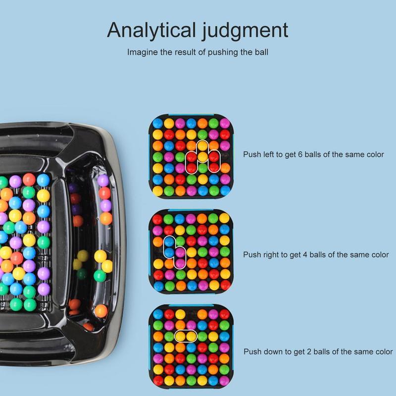 120 Pieces 2 in 1 Rainbow Beads Puzzle Board Game