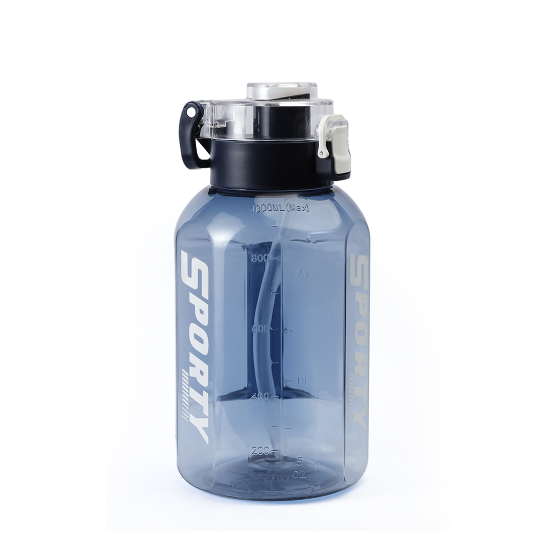 Sporty Water Bottle with Straw | Leak Proof Gym Bottle – 1 Litre / 1.5 Litre / 2 Litre