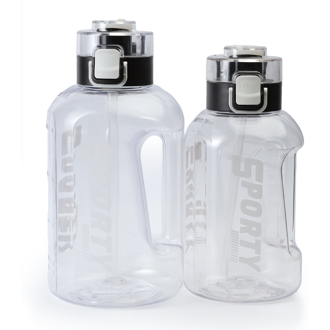 Sporty Water Bottle with Straw | Leak Proof Gym Bottle – 1 Litre / 1.5 Litre / 2 Litre