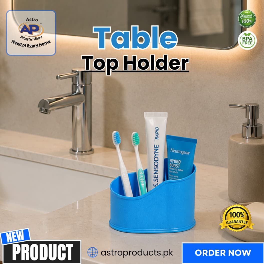 Table Top Holder – Multi-Compartment Desk Organizer for Pens, Remotes & Office Supplies