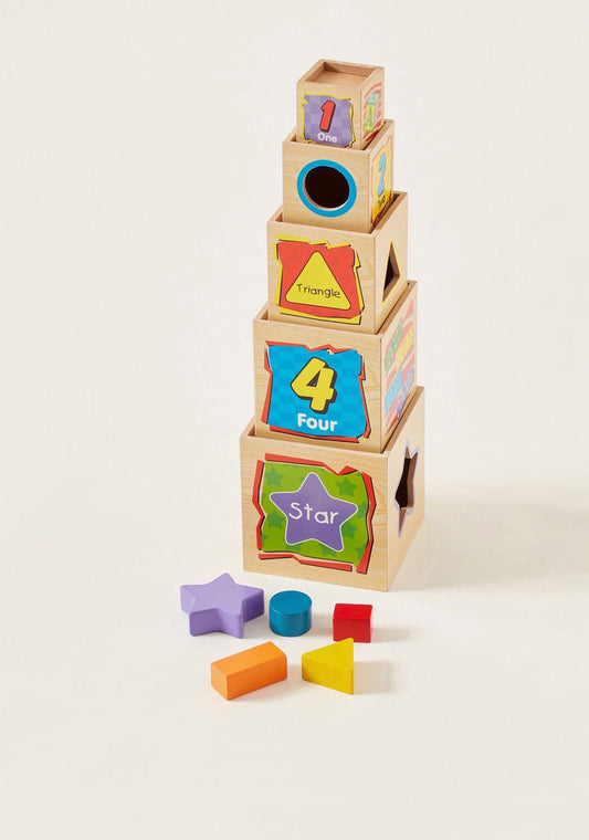 Wooden Wisdom Sorter Shape Blocks 5Pcs Set