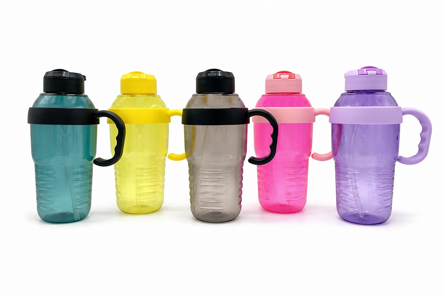 Happy Grip Water Bottle 1000ML with Handle & Straw | Leakproof BPA-Free Sports Bottle