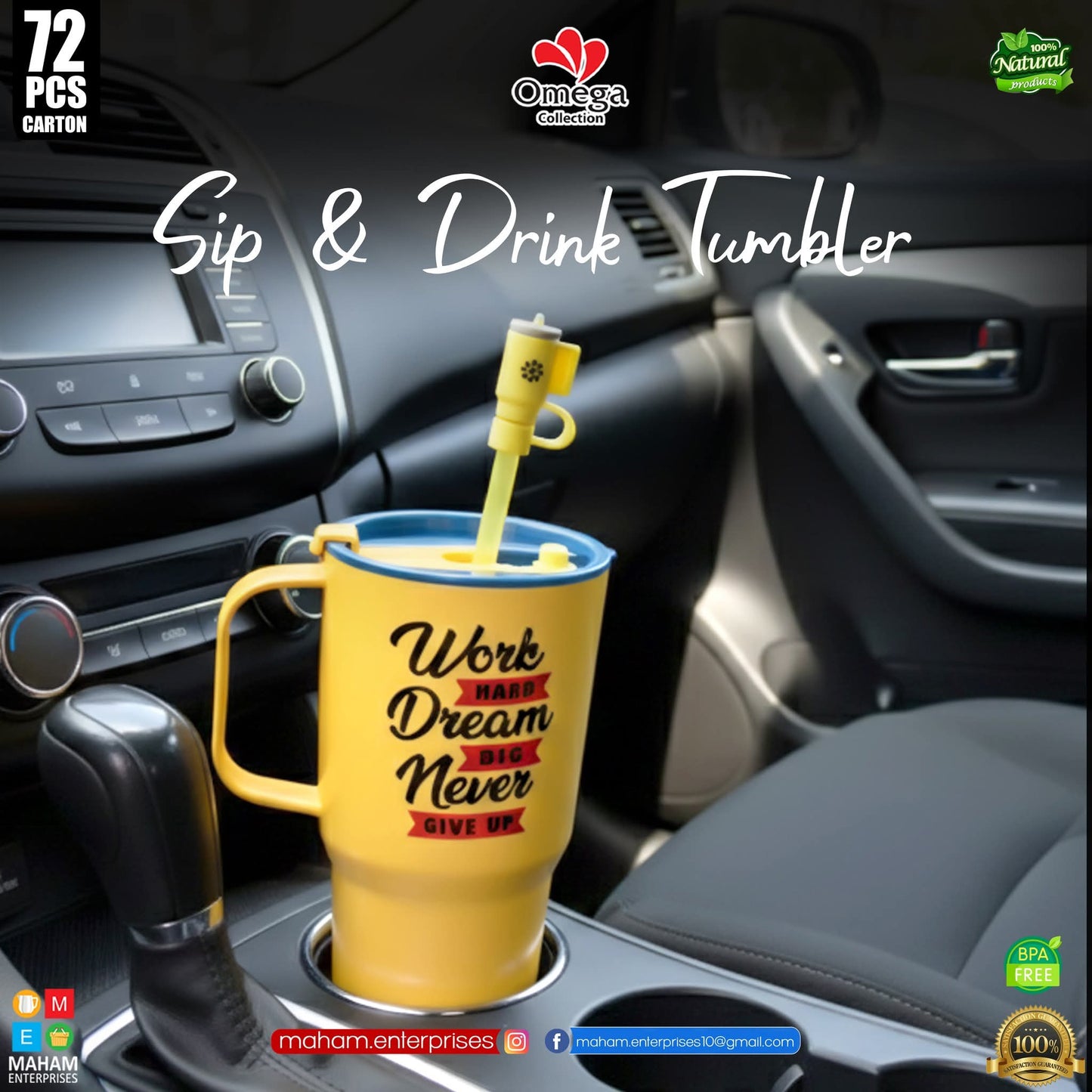 Sip & Drink Double Option Kids Tumbler Cup – Non Thermic BPA Free