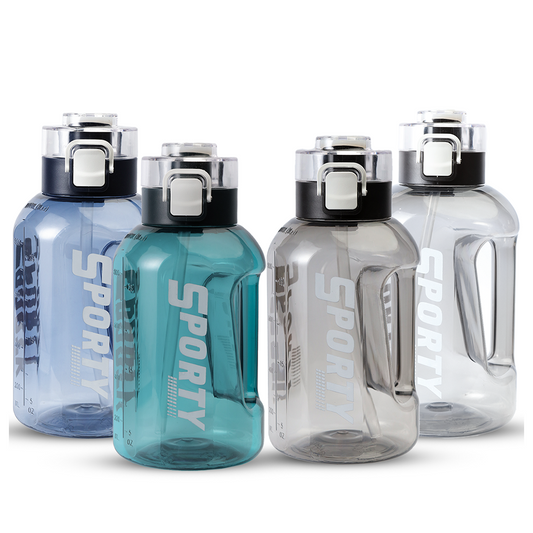 Sports Water Bottle with Straw | Leak Proof Gym Bottle – 1 Litre / 1.5 Litre / 2 Litre