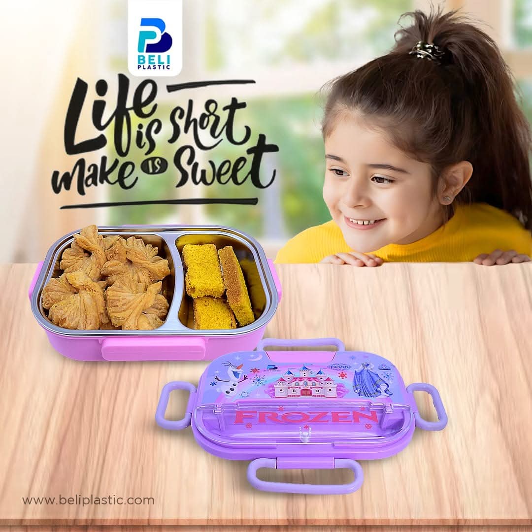 Pro Stainless Steel Lunch Box for Kids | 304 Steel Food Container with Spoon