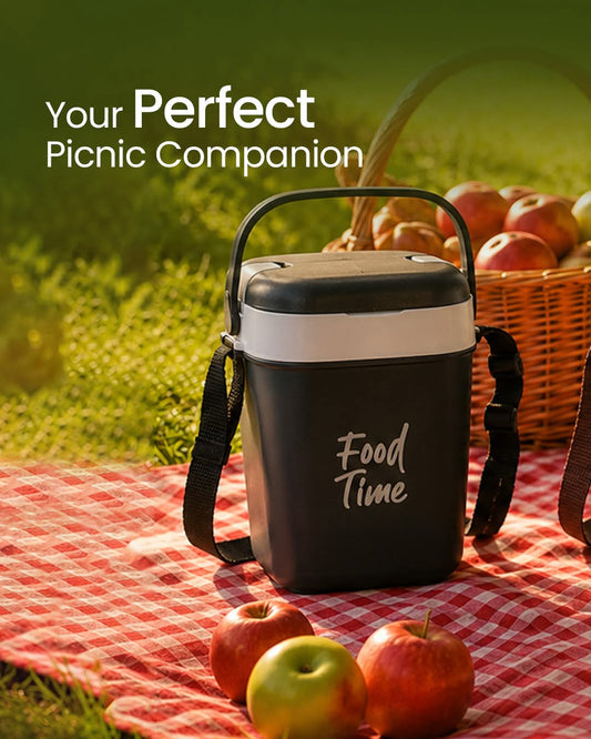 Food Time Insulated Lunch Carrier – 2 Steel + 1 Plastic Bowl