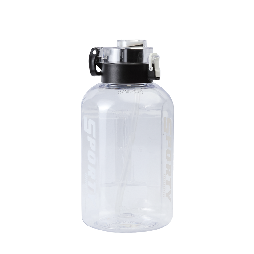 Sporty Water Bottle with Straw | Leak Proof Gym Bottle – 1 Litre / 1.5 Litre / 2 Litre