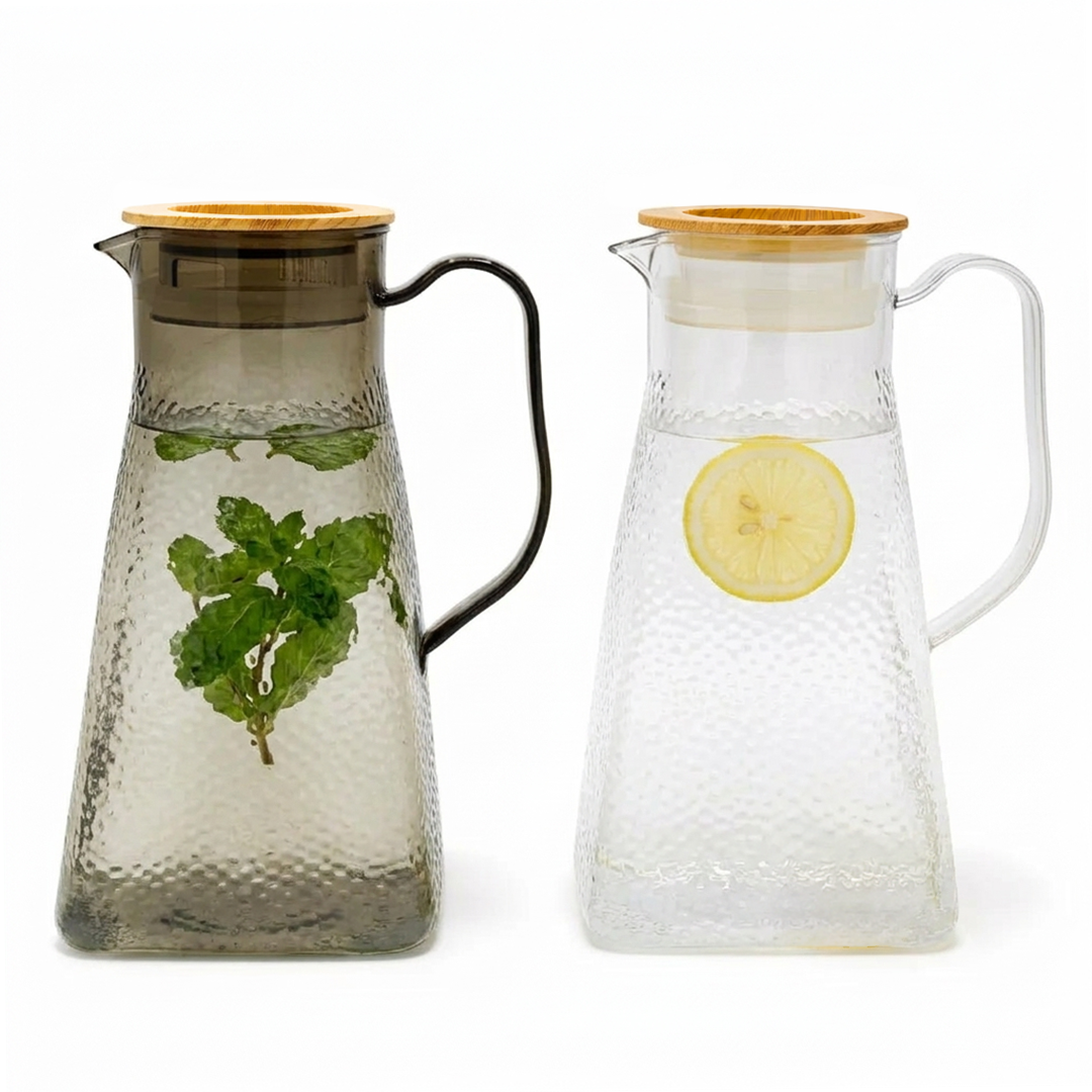 Zibo Plastic Water Jug 1.8L with Lid – BPA Free Water Pitcher for Juice, Water & Cold Drinks