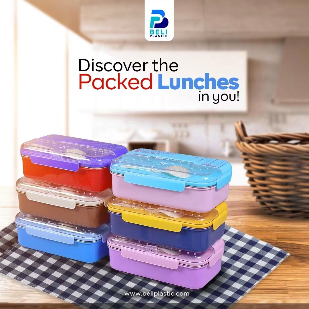 ECO Lunch Box with Spoon & Sauce Container | Stainless Steel Inner Food Container | Leak-Resistant Lunch Box