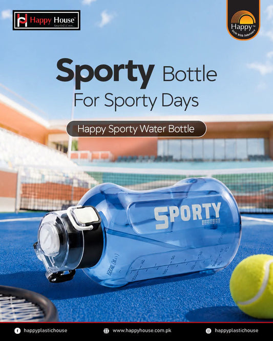 Sporty Water Bottle with Straw | Leak Proof Gym Bottle – 1 Litre / 1.5 Litre / 2 Litre