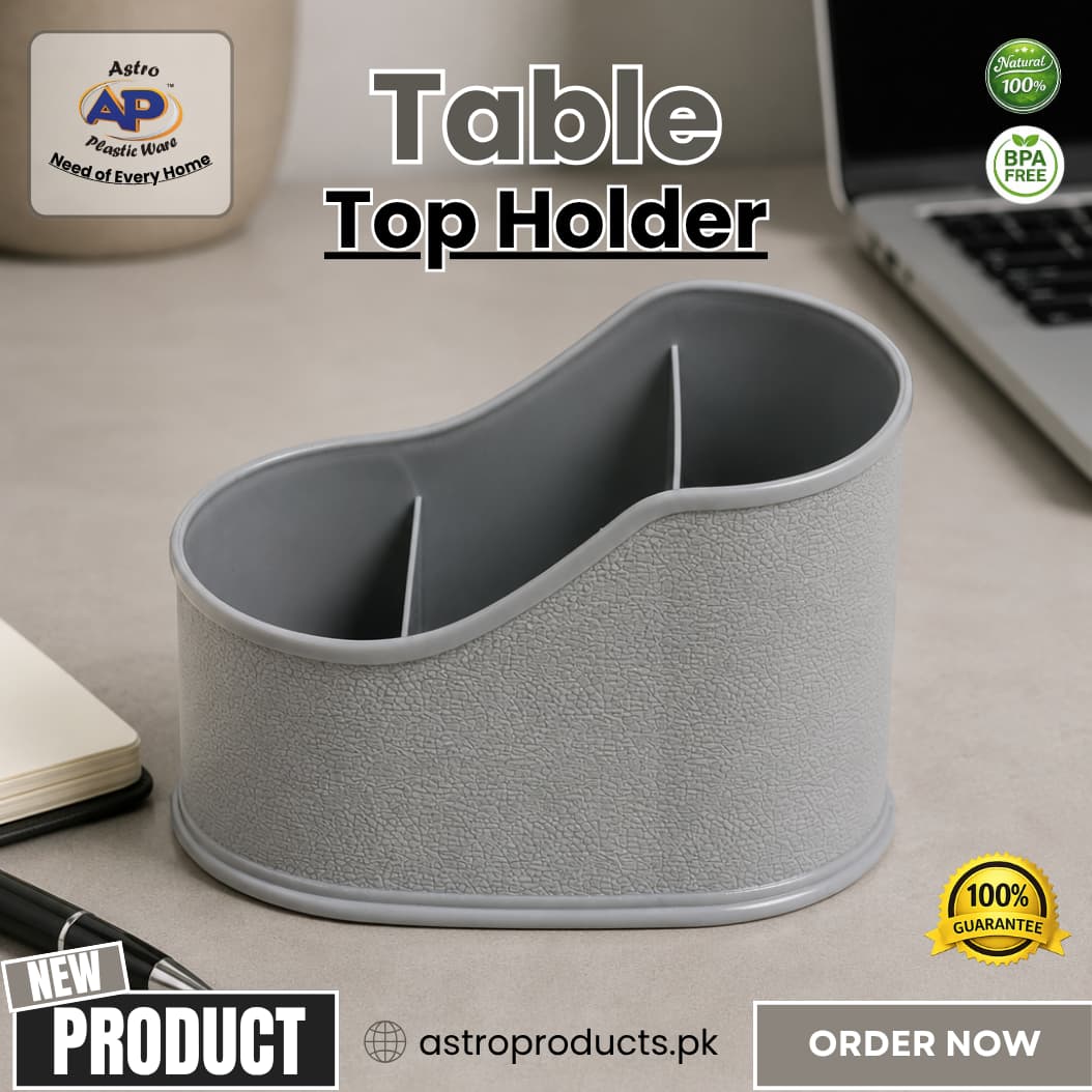 Table Top Holder – Multi-Compartment Desk Organizer for Pens, Remotes & Office Supplies