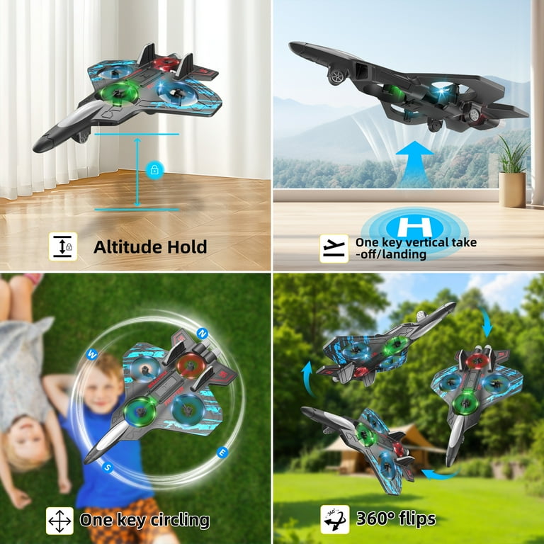 LED RC Fighter Jet Plane – Rechargeable & Remote Control