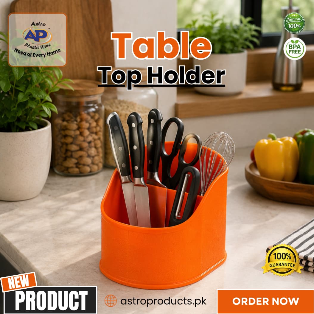Table Top Holder – Multi-Compartment Desk Organizer for Pens, Remotes & Office Supplies