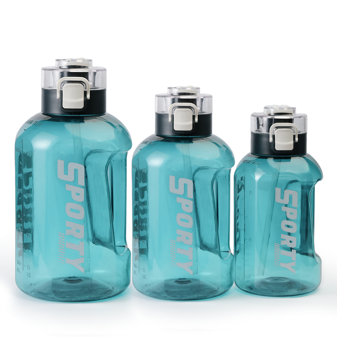 Sporty Water Bottle with Straw | Leak Proof Gym Bottle – 1 Litre / 1.5 Litre / 2 Litre
