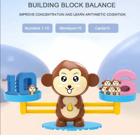 Montessori Math Toy – Digital Monkey Balance Scale Number Board Game