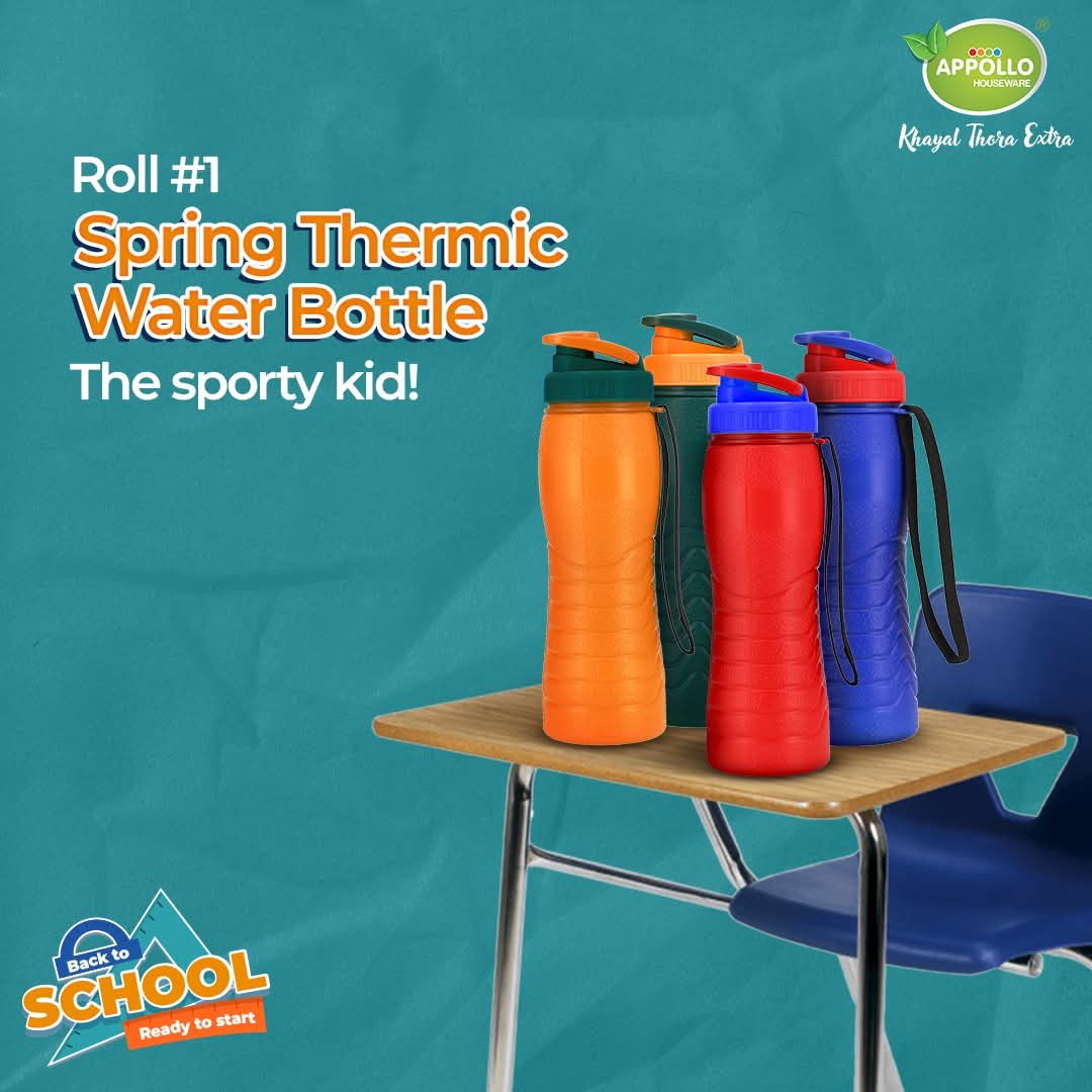 Spring Thermic Water Bottle 500ml | Sporty Water Bottle for Daily Use