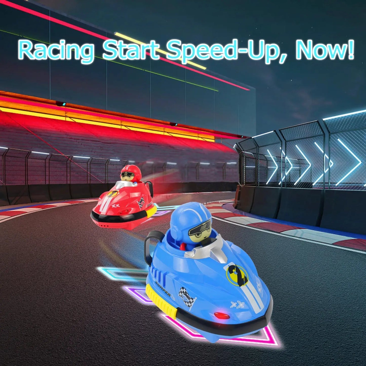 Rechargeable RC Bumper Car Set for Kids – 2 Cars + Controllers | Crash & Spin Game