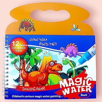 Pack of 2 - Children's Cartoon Water Magic Painting Book with Marker