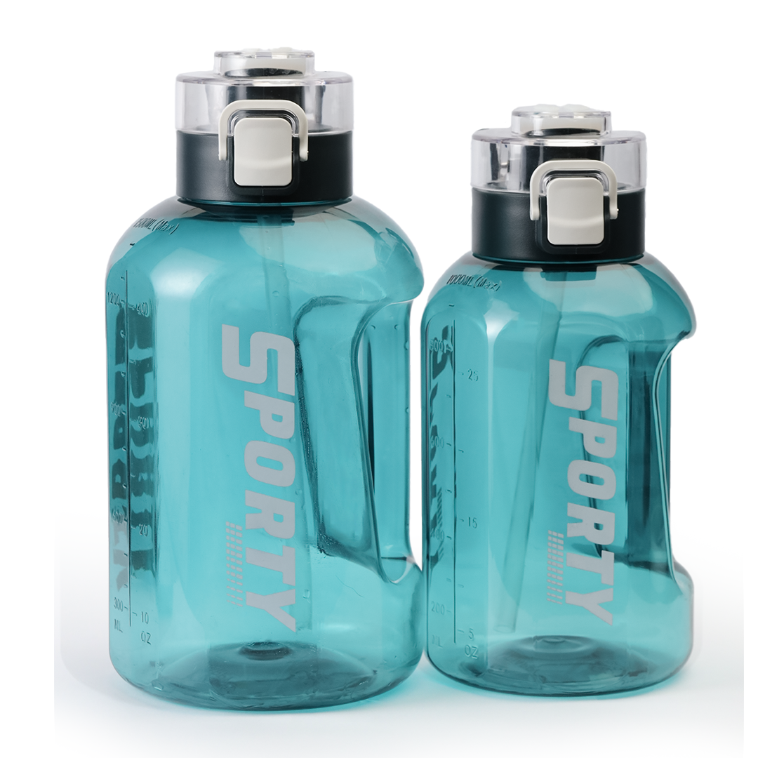 Sporty Water Bottle with Straw | Leak Proof Gym Bottle – 1 Litre / 1.5 Litre / 2 Litre