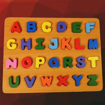 Wooden 3D Alphabet ABC Puzzle Plate