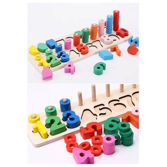 Wooden Educational Mathematical Digital Logarithmic Board