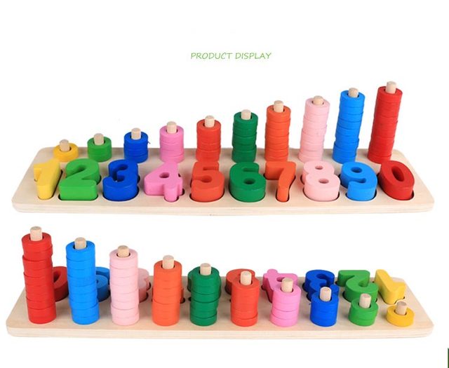 Wooden Educational Mathematical Digital Logarithmic Board